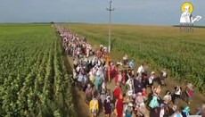 Cross Procession to Josaphat Valley: aerial video shooting