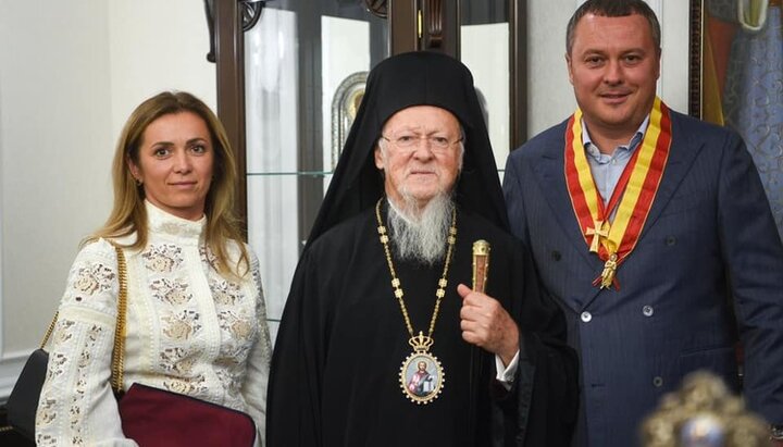 Patriarch Bartholomew and Andrei Matsola. Photo: facebook.com/MatsolaAndriy