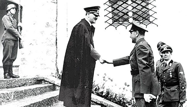 Хитлер и Павелић. Фото: Википедија