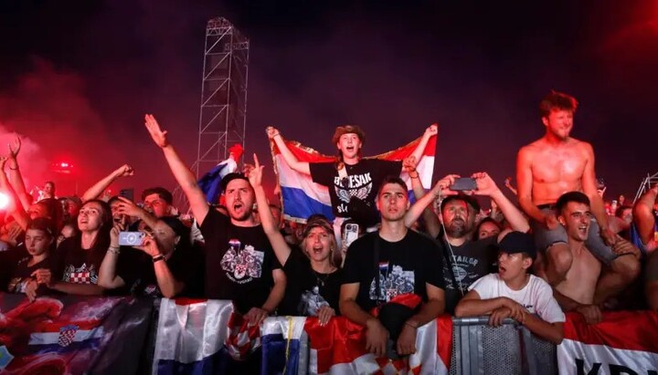 Усташка оргија 5. јула 2025. на загребачком Хиподрому. Фото: BBC