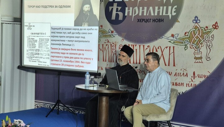 Др Срђа Трифковић и протојереј мр Предраг Шћепановић. Фото: Српска24