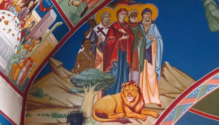 Детаљ живописа цркве Светог Саве у Боцвани. Фото: Редит