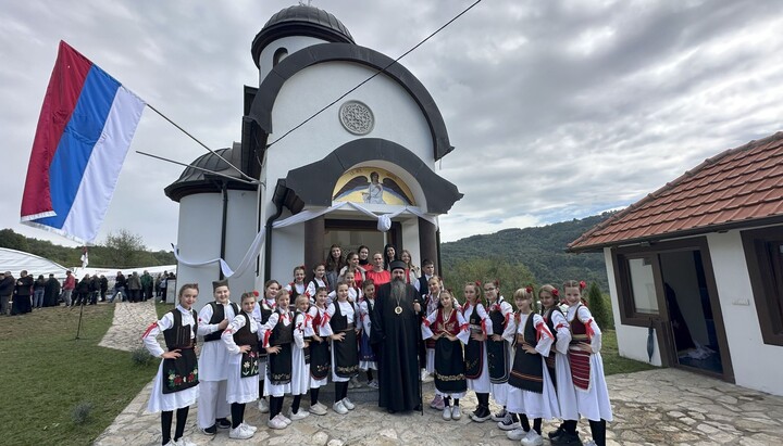 Освећење храма у Леовићу. Фото: СПЦ