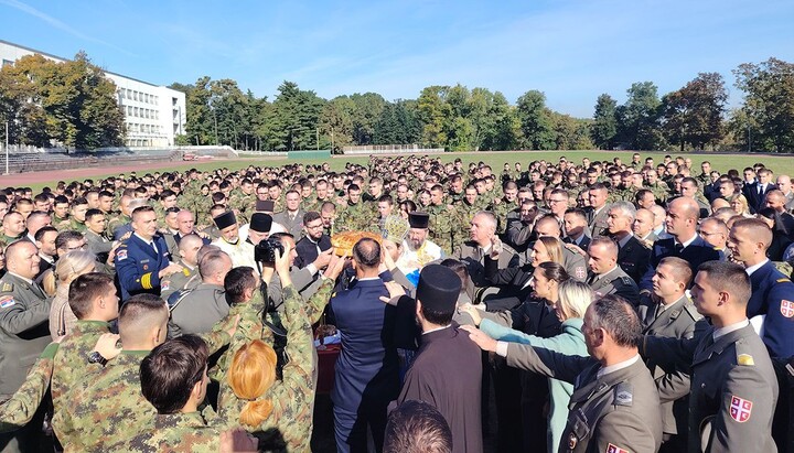 Благосиљање славских дарова. Фото: СПЦ