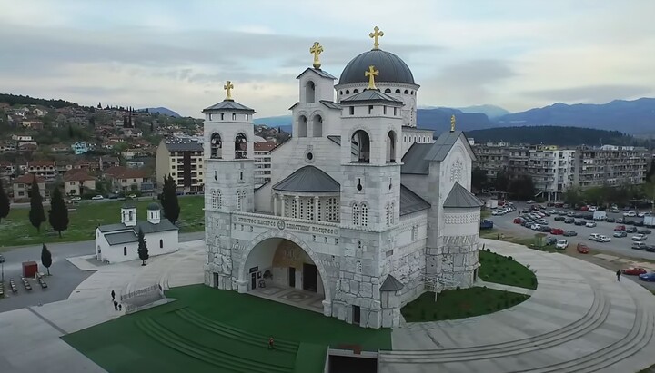 Саборни храм Христовог Васкрсења у Подгорици. Фото: скриншот ЈТ видеа
