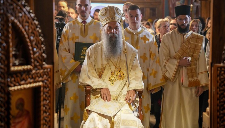 Патријарх Порфирије у Раковици. Фото: СПЦ