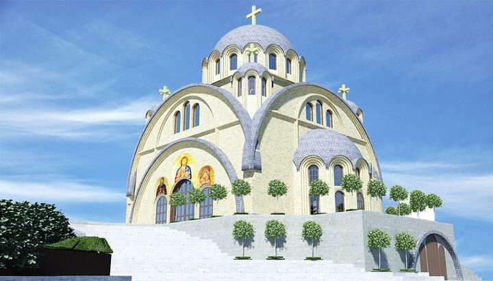 Изглед будућег храма Св. Петке. Фото: СПЦ