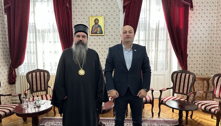 Састанак Владике Јеротеја и начелника Максимовића. Фото: Епархија шабачка.