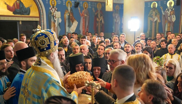 Благосиљање славских дарова у манастиру Ваведење. Фото: СПЦ